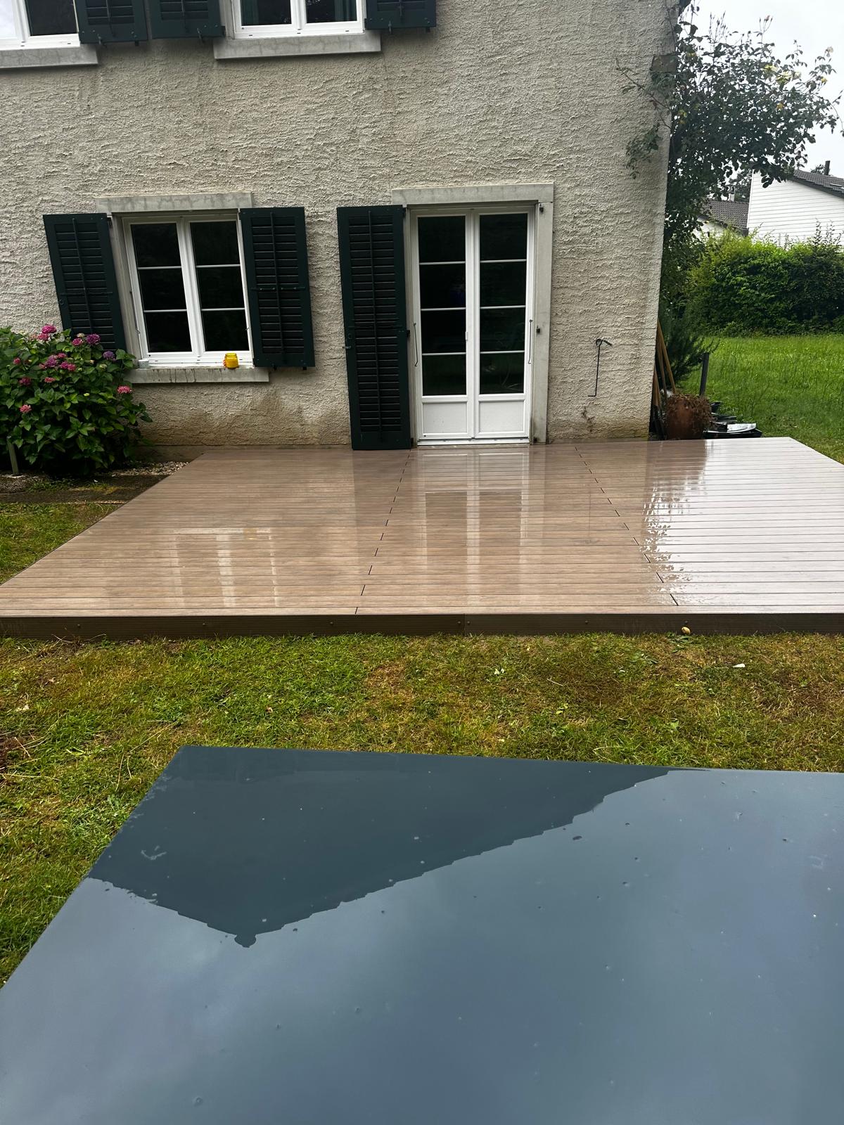 Terrasse finie, vue d'ensemble